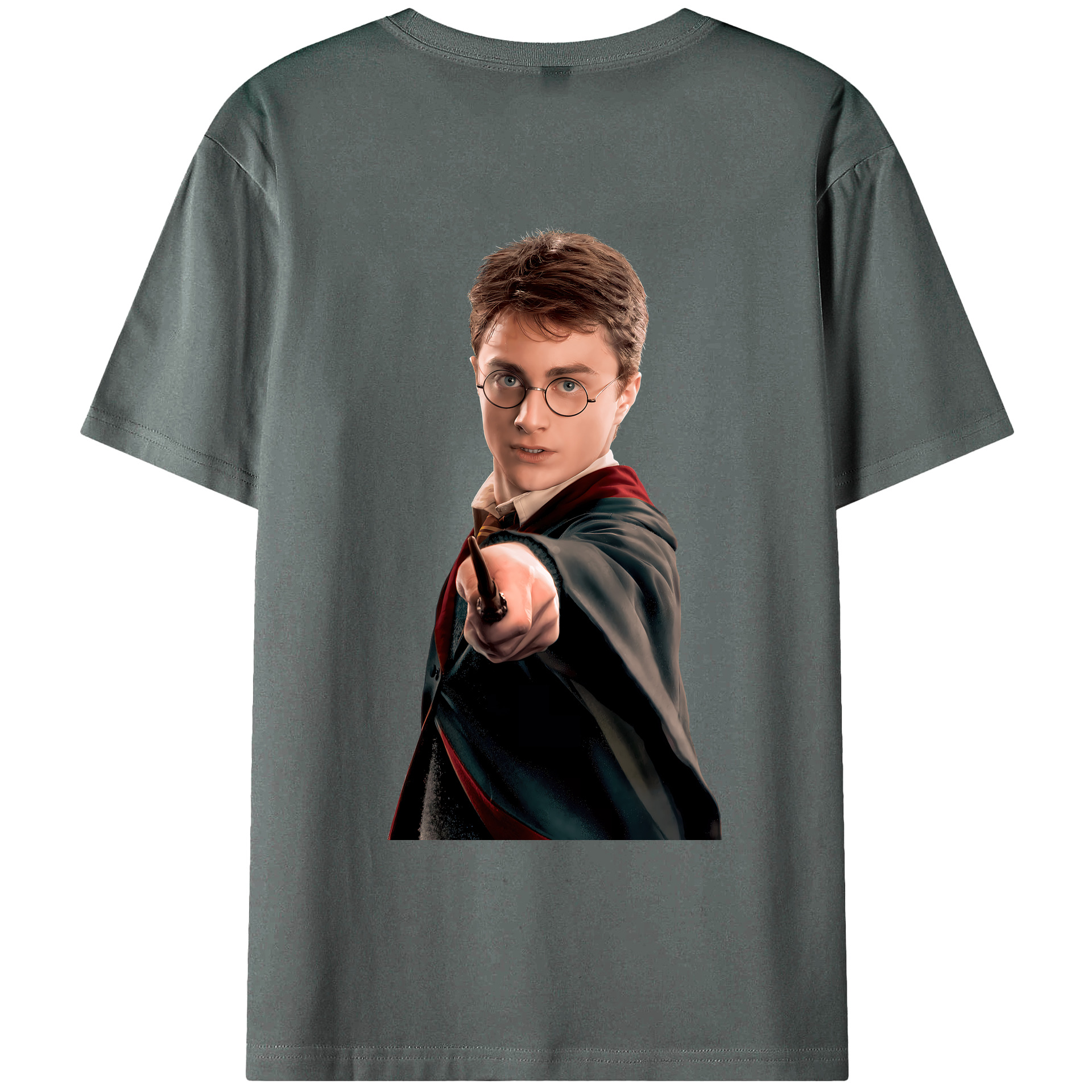 （画像用） Harry Potter ハリー・ポッターシリーズ 綿100％ メンズ半袖Tシャツ（バックプリント） 通気性